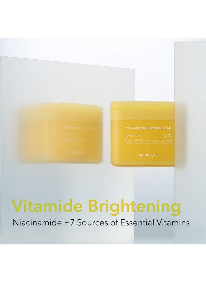 (Only Refill) Mediheal Vitamide Brightening Pad (100 Pads) Radiance Boosting Pads For Clear Illuminating Skin Vegan Gauze Pad