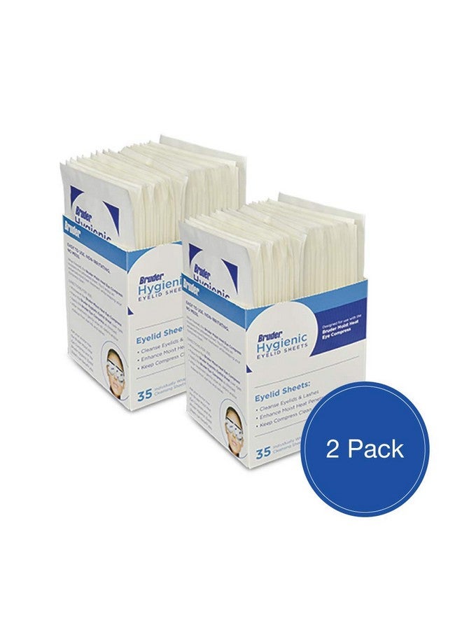 Hygienic Eyelid Cleansing Sheets Micro Fine Individually Wrapped Untreated Sheets 35 Count Box (Pack Of 2)