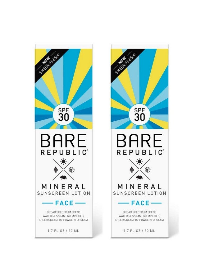 Mineral Face Sunscreen Lotion. Lightweight, Unscented And Waterresistant Face Moisturizer, 1.7 Oz, 2 Pack, Packaging May Vary