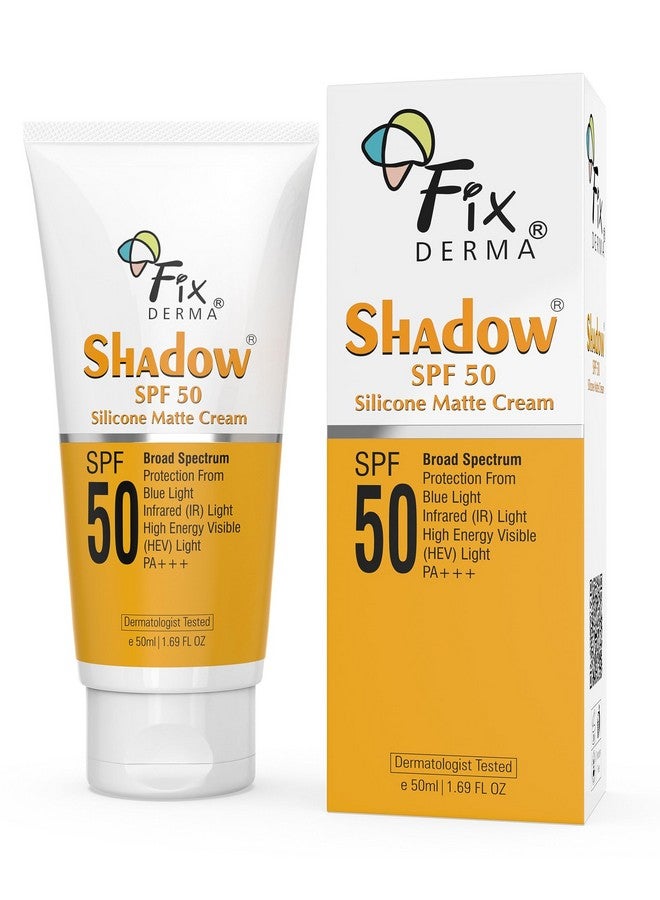 Shadow Sunscreen Spf 50 Silicone Matte Cream Pa+++ Sunscreen For Oily Skinacne Prone Matte Finished Sun Screen Protector Spf 50 Sunscreen For Women & Men50Ml