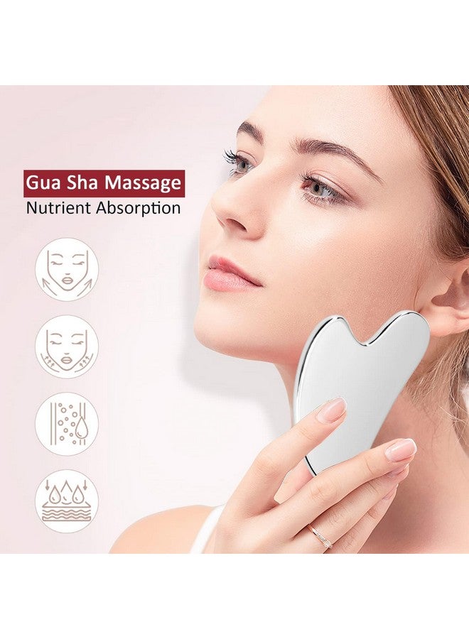 Stainless Steel Gua Sha Facial Tools, Metal Guasha Scraping Massage Tool, Lymphatic Drainage Massage Scraper For Face, Eyes, Neck, Body