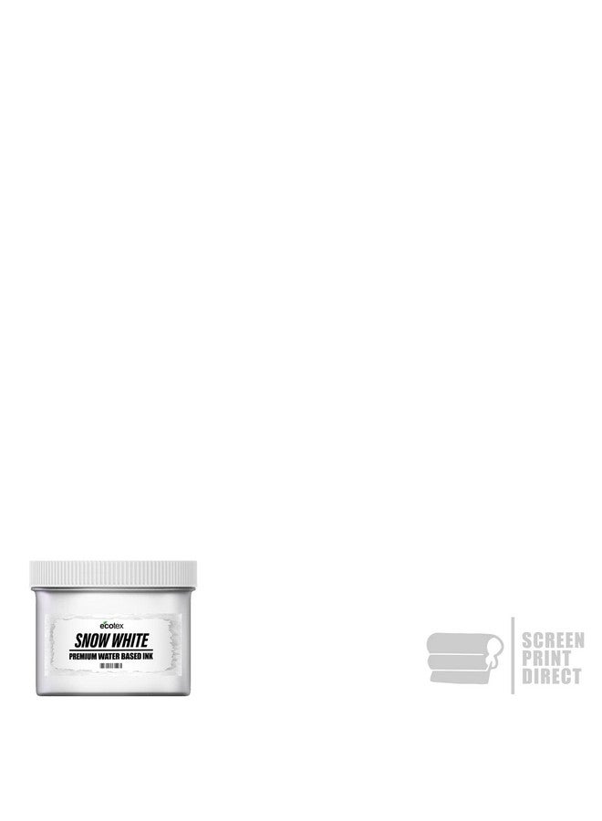 Ecotexscreen Printing Ink Snow White (Pint 16Oz.) Water Based Fabric Ink Silk Screen Ink Soft Fabric Ink Or Screen Ink For Shirt Printing Screen Printing Supplies For Screen Printing Kit