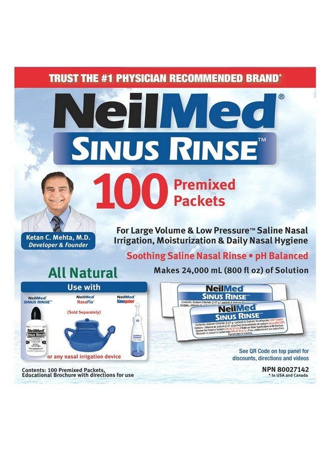 Sinus Rinse Refill Packets, 100 Ct ( Package May Vary)