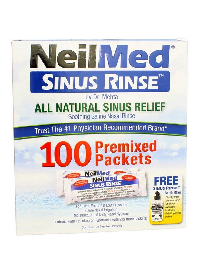 Sinus Rinse All Natural Relief Premixed Refill Packets 100 Each (Pack Of 3)