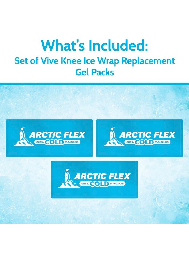 Gel Replacement Packs Gel Ice Packs Reusable For Knee Ice Brace Hot And Cold Gel Pack For Injuries, Pain Relief, Swelling Flexible Therapy Compression Wrap Athletic, Women, Men