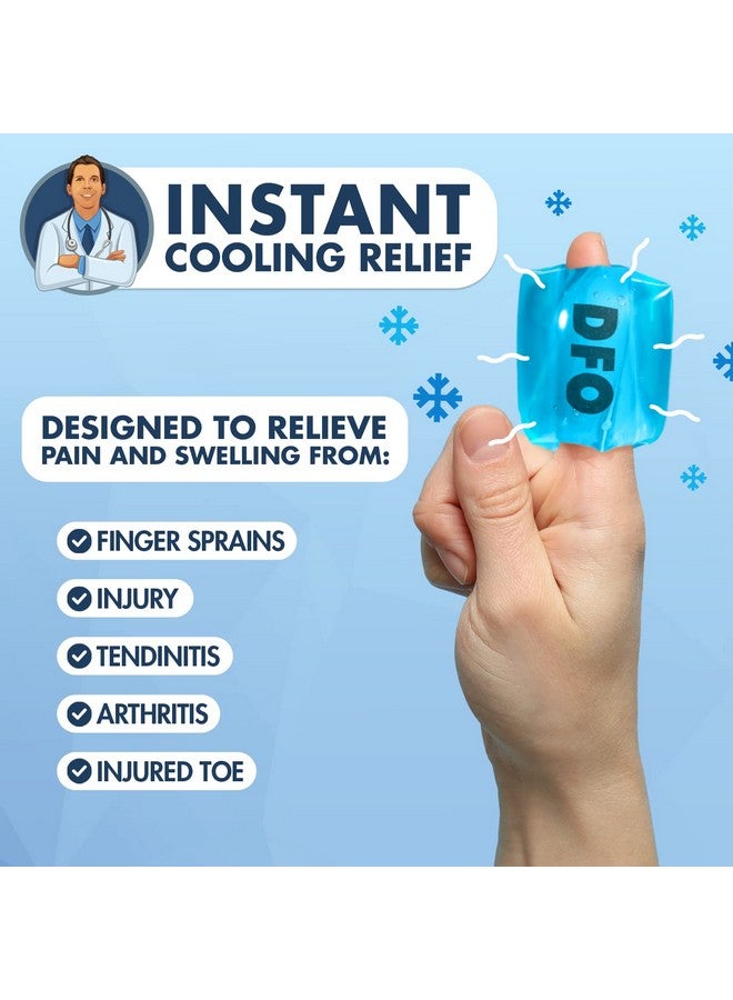 Frosty Fingers 2Pc Finger Gel Ice Packs Finger Ice Pack Wrap Thumb Ice Pack Reusable Ice Pack Sleeves For Injury, Sprain, Arthritis, & Chronic Pain
