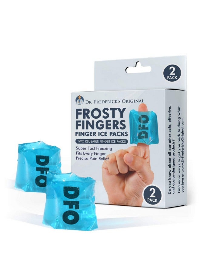 Frosty Fingers 2Pc Finger Gel Ice Packs Finger Ice Pack Wrap Thumb Ice Pack Reusable Ice Pack Sleeves For Injury, Sprain, Arthritis, & Chronic Pain