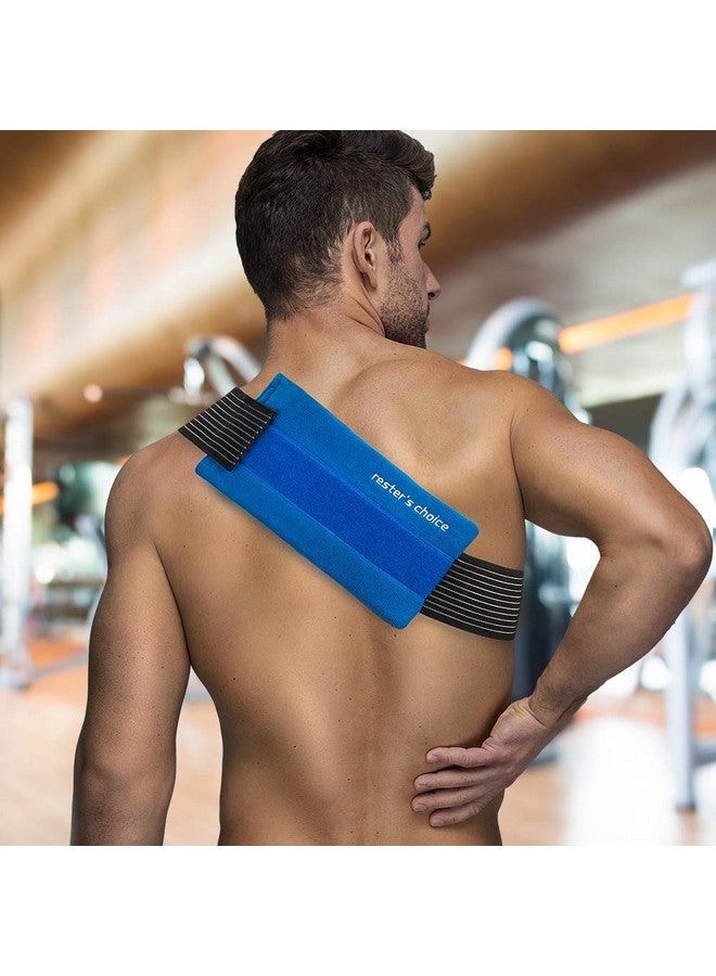 Gel Cold & Hot Packs (2 Ice Packs) With 1 Adjustable Wrap. Reusable Warm Or Ice Packs For Injuries, Hip, Shoulder, Knee, Back Pain