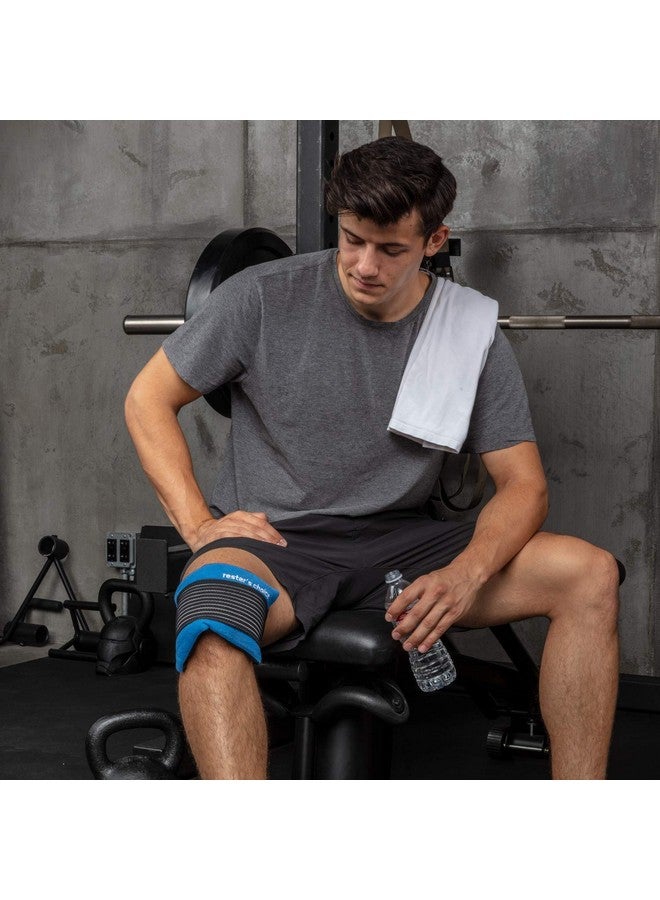 Gel Cold & Hot Packs (2 Ice Packs) With 1 Adjustable Wrap. Reusable Warm Or Ice Packs For Injuries, Hip, Shoulder, Knee, Back Pain