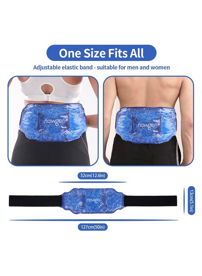 Ice Pack For Back Pain Relief, Hot Or Cold Ice Packs For Lower Back Injuries, Sciatic Nerve, Tailbone Pain Blue