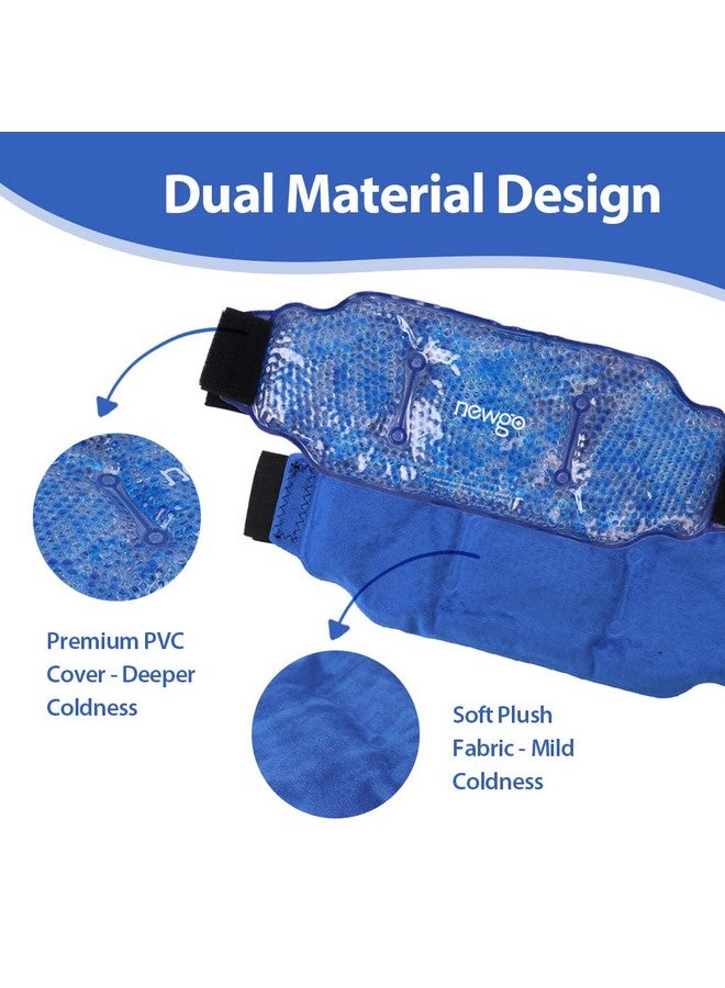 Ice Pack For Back Pain Relief, Hot Or Cold Ice Packs For Lower Back Injuries, Sciatic Nerve, Tailbone Pain Blue