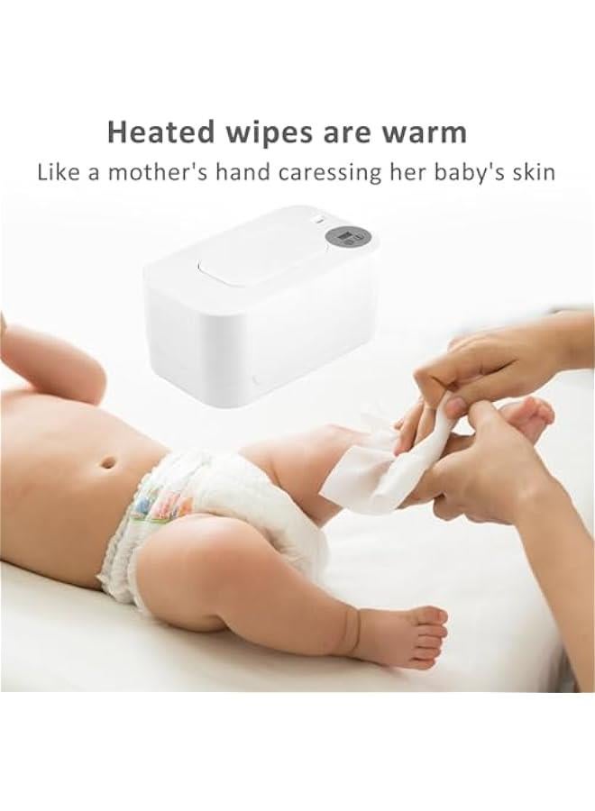 Wet Wipe Warmer Baby Wipe Dispenser BPA-Free with Precise Temperature Control Evenly and Quickly Top Heating Large Capacity Silent for Baby Perfect Warmth