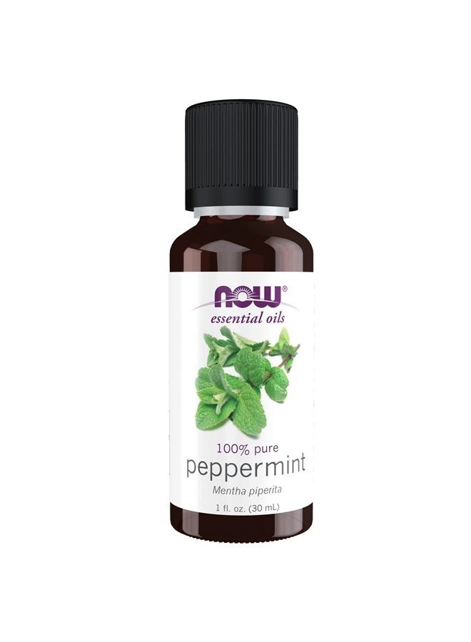 Essential Oils, Peppermint Oil, Invigorating Aromatherapy Scent, Steam Distilled, 100% Pure, Vegan, Child Resistant Cap, 1-Ounce