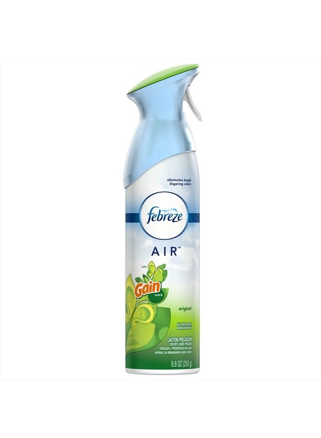 Air Freshener and Odor Eliminator Spray, Gain Original Scent, 8.8 Oz (Pack of 6)
