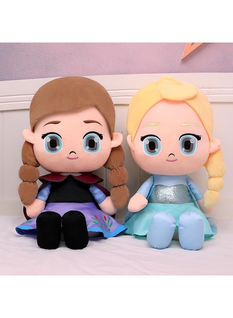 2-Piece Frozen Princess Anna And Elsa Plush Toy Perfect Present For Kids And Adult 30cm