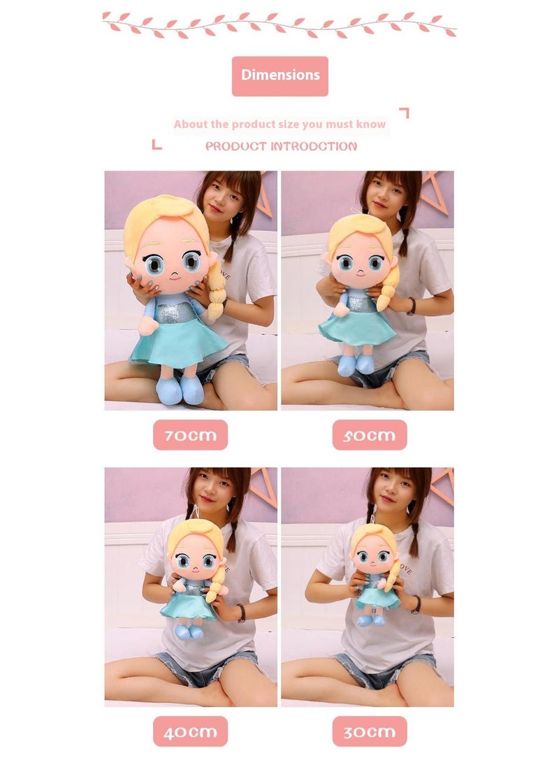 2-Piece Frozen Princess Anna And Elsa Plush Toy Perfect Present For Kids And Adult 30cm