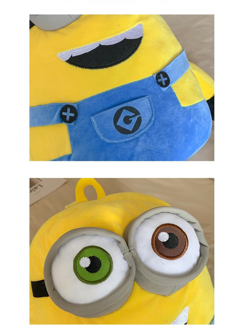 Minions Children's Plush Backpack Kindergarten Backpack Plush Shoulder Bag Gift For Kids