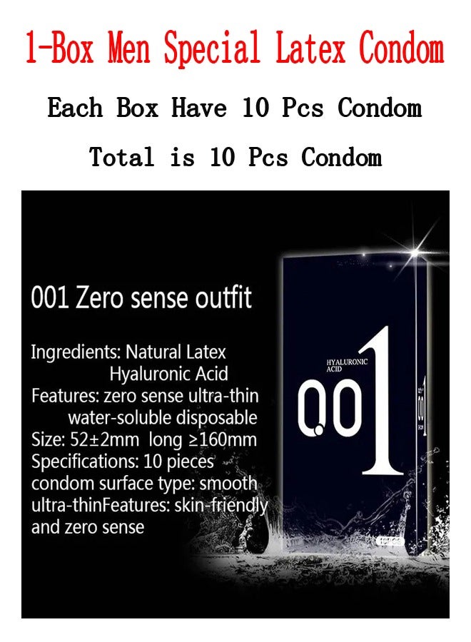 1-Box Men Special Latex Condom,Extra Lubricated Hyaluronic Acid Ultra-Thin Condom