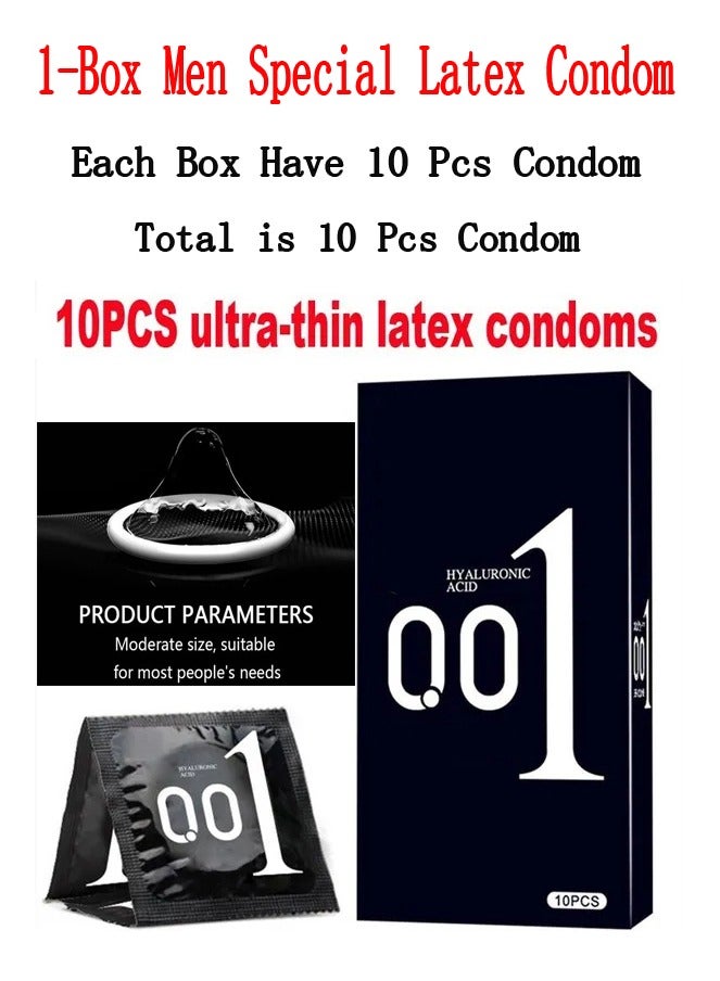 1-Box Men Special Latex Condom,Extra Lubricated Hyaluronic Acid Ultra-Thin Condom