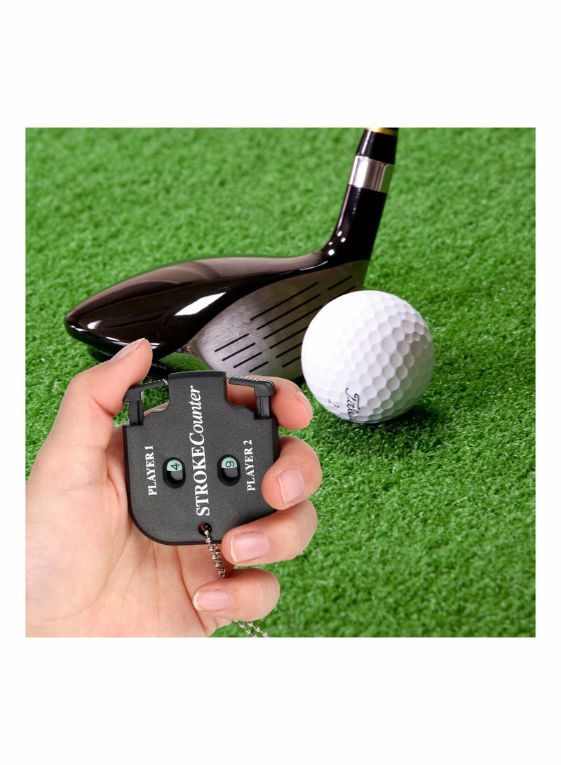 8 Pieces Golf Score Counter Golf Count Shot Stroke Putt Mini Golf Stroke Counter Golf Counter Clicker with Key Chain Beads Golf Shot Counter Golf Beads Scoring Keeper for Referee Golfer Outdoor Sports