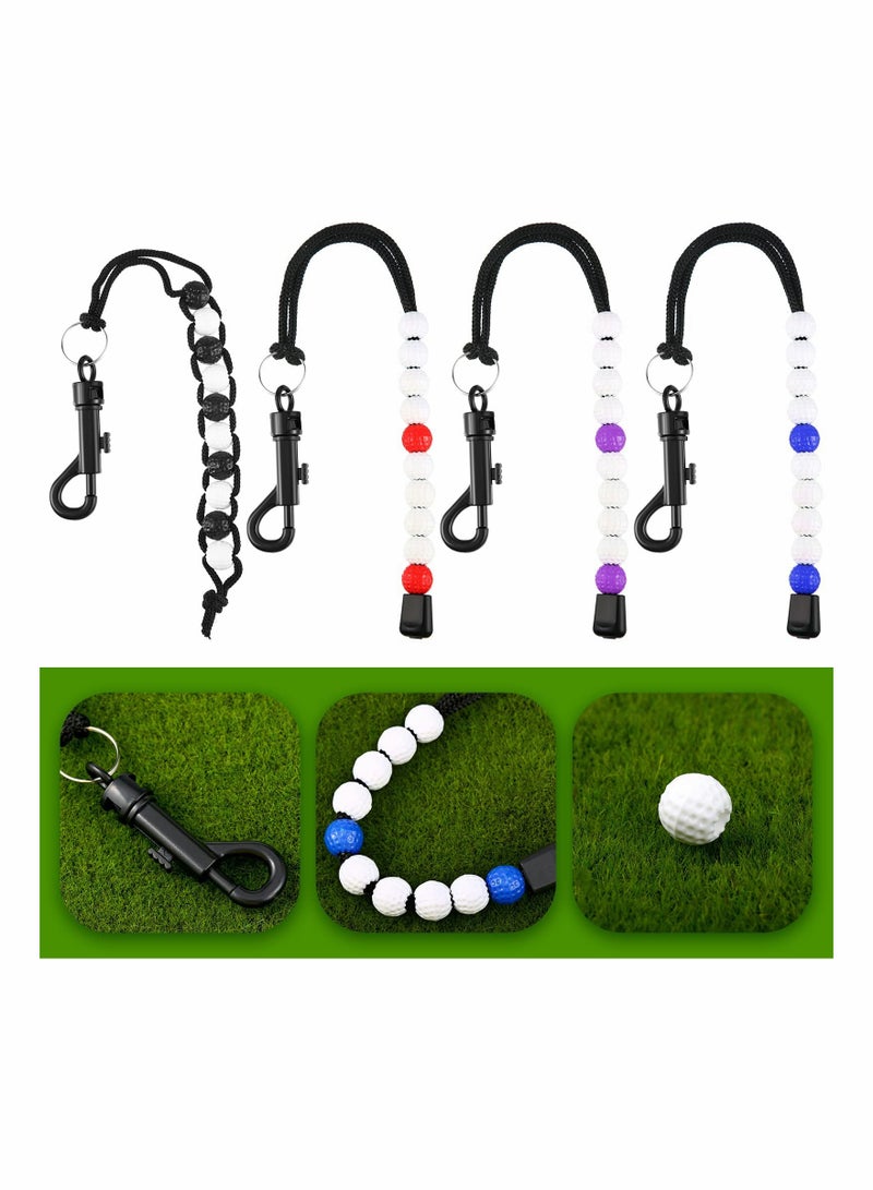 8 Pieces Golf Score Counter Golf Count Shot Stroke Putt Mini Golf Stroke Counter Golf Counter Clicker with Key Chain Beads Golf Shot Counter Golf Beads Scoring Keeper for Referee Golfer Outdoor Sports