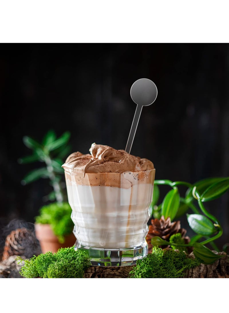 Coffee Stirring Sticks 240 Pcs 7 inches Disposible Plastic Disc Top Stirrers Transparent Stir Mixing Rod for Coffee Beverage
