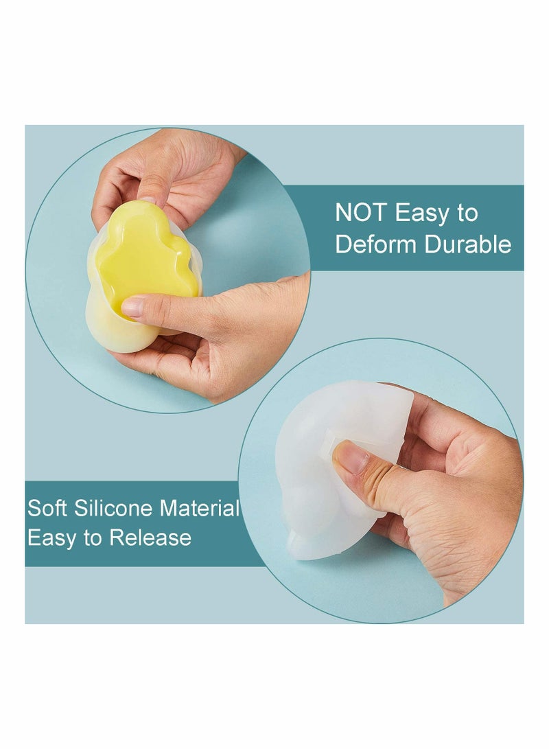 6 Pieces 3D Cloud Silicone Mold Cloud Shape Mould Chocolate Sky Theme Mold for Candy, Candle, Soap, Lotion Bar, Fondant, Ice Cube