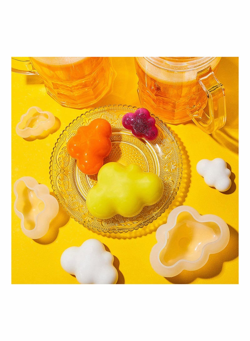 6 Pieces 3D Cloud Silicone Mold Cloud Shape Mould Chocolate Sky Theme Mold for Candy, Candle, Soap, Lotion Bar, Fondant, Ice Cube