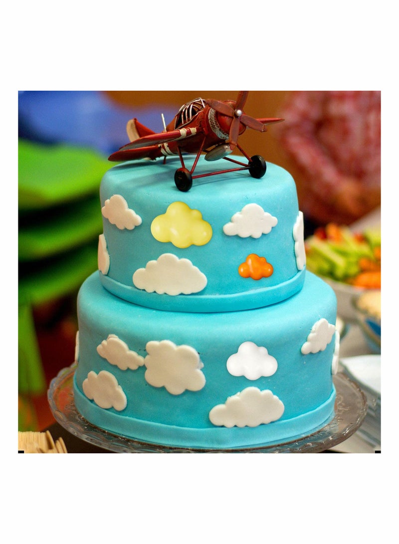 6 Pieces 3D Cloud Silicone Mold Cloud Shape Mould Chocolate Sky Theme Mold for Candy, Candle, Soap, Lotion Bar, Fondant, Ice Cube