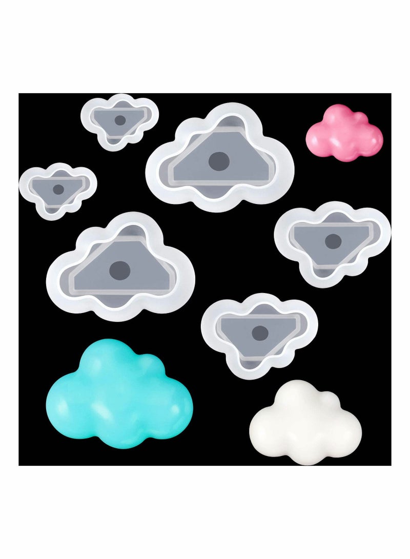6 Pieces 3D Cloud Silicone Mold Cloud Shape Mould Chocolate Sky Theme Mold for Candy, Candle, Soap, Lotion Bar, Fondant, Ice Cube