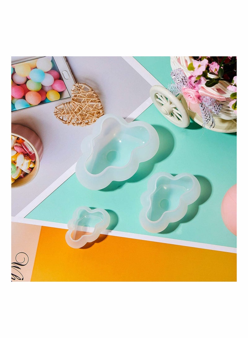 6 Pieces 3D Cloud Silicone Mold Cloud Shape Mould Chocolate Sky Theme Mold for Candy, Candle, Soap, Lotion Bar, Fondant, Ice Cube