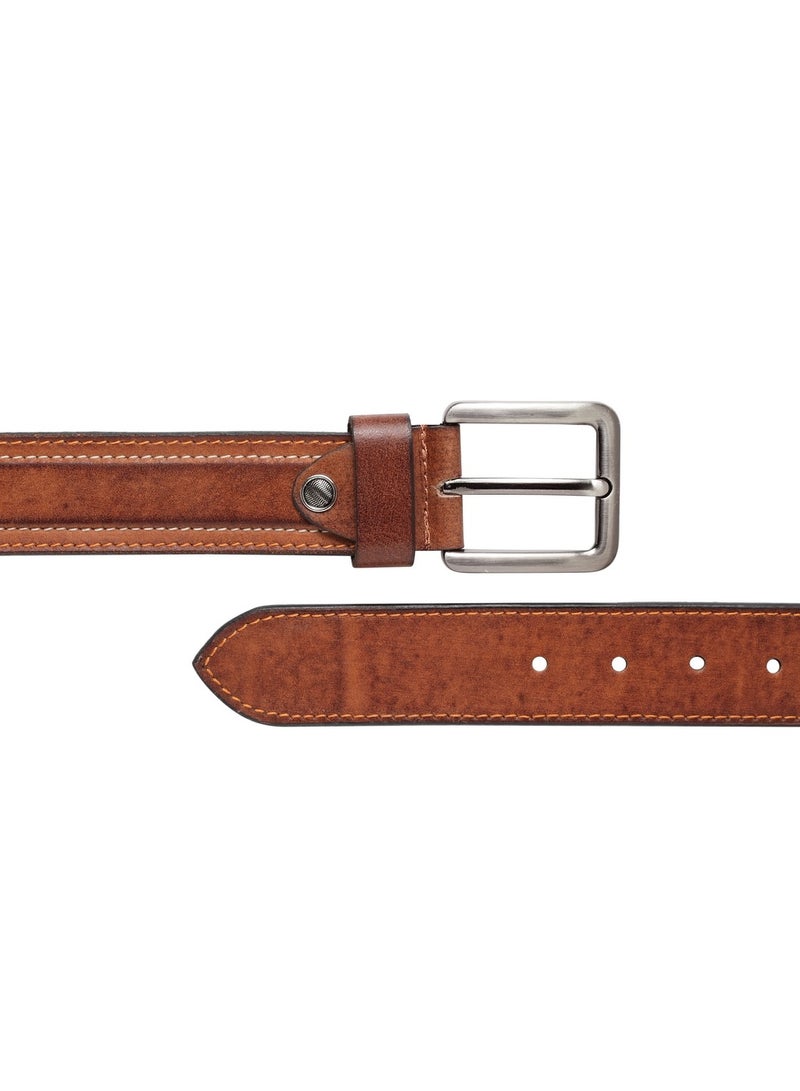Genuine Leather Casual Tan Belt for Men