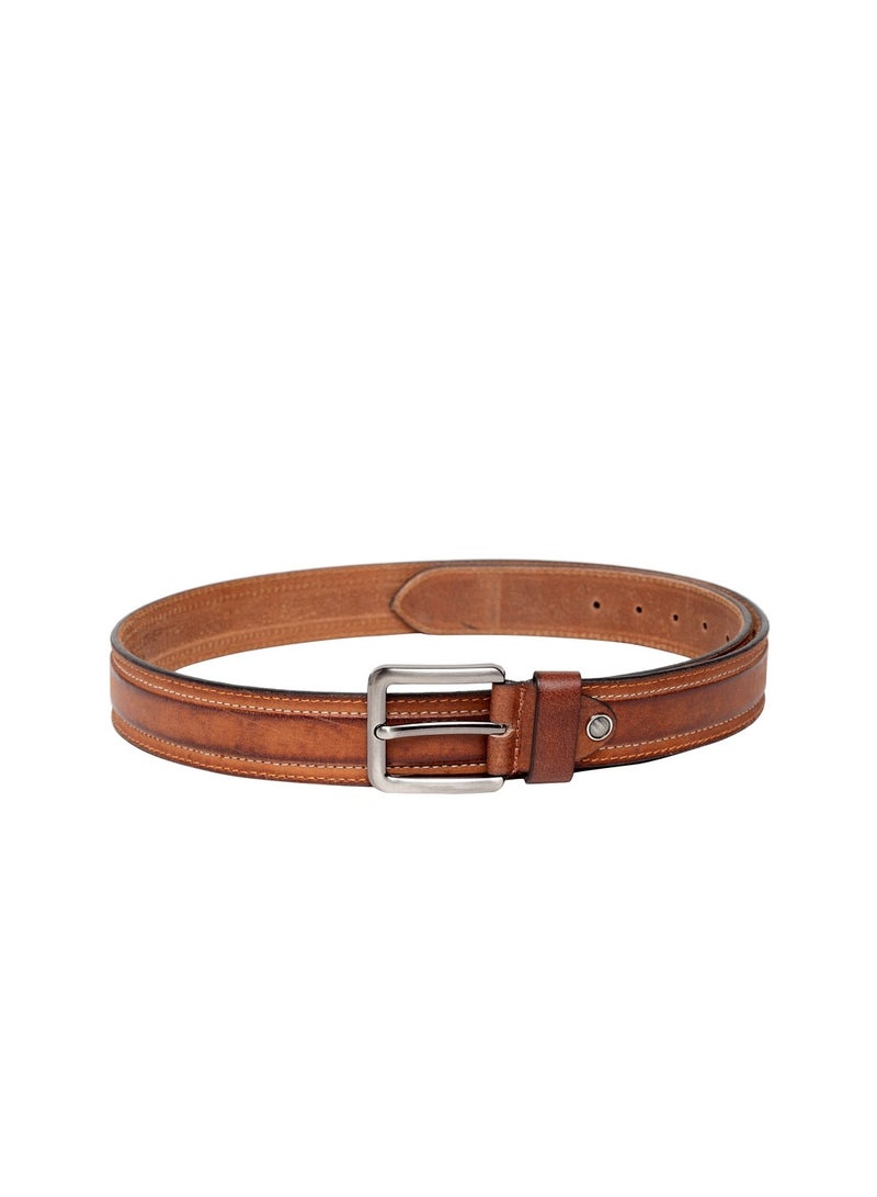 Genuine Leather Casual Tan Belt for Men