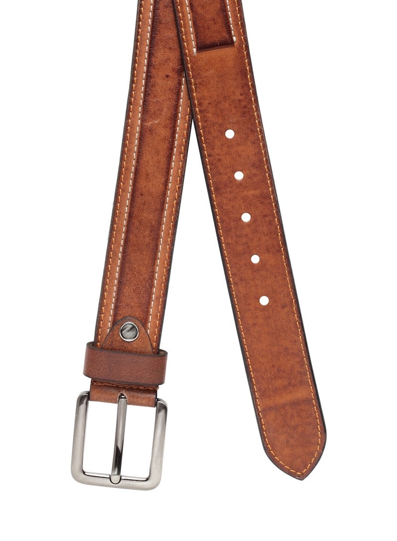 Genuine Leather Casual Tan Belt for Men