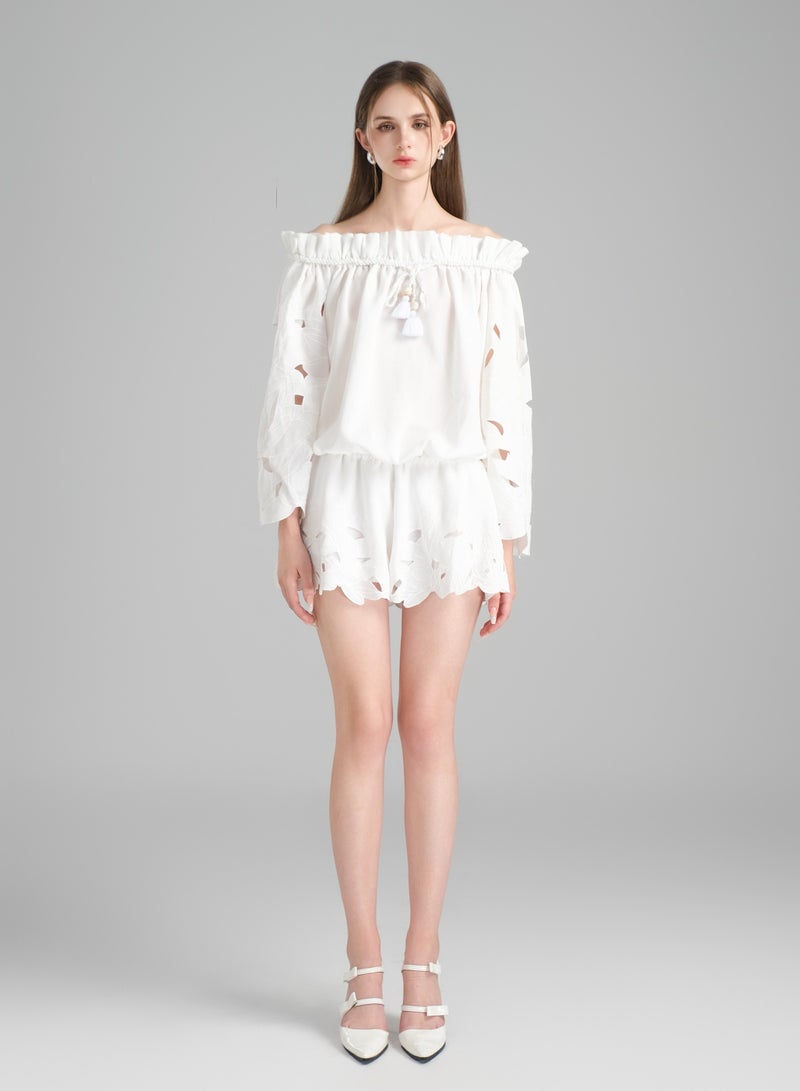 XITA • SEYCHELLES WHITE FLORA MINI DRESS