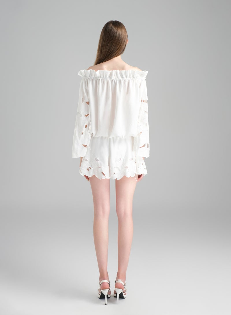 XITA • SEYCHELLES WHITE FLORA MINI DRESS