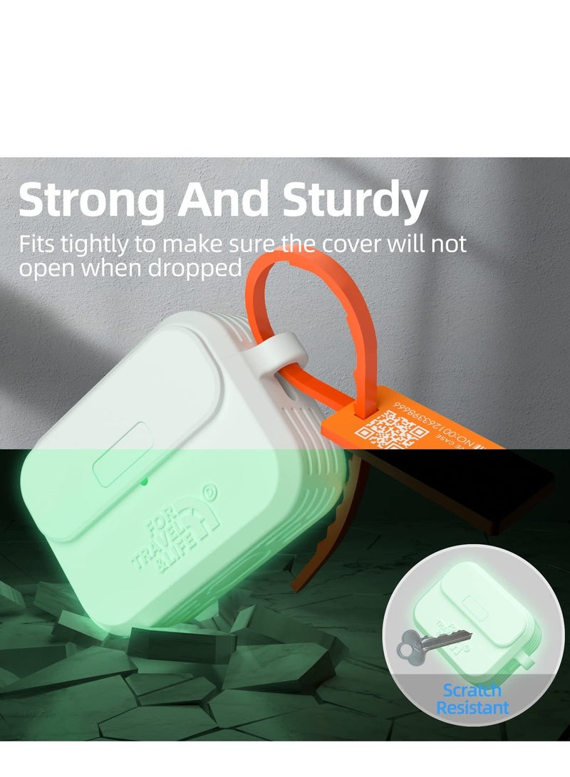 Headphone Protective Cover, Compatible with AirPods Pro 2nd/1st Generation Case Cover, Rugged Military Grade Protective Cover, with Apple AirPods Pro 2022/2019 Charging Case (Nightglow Clear)