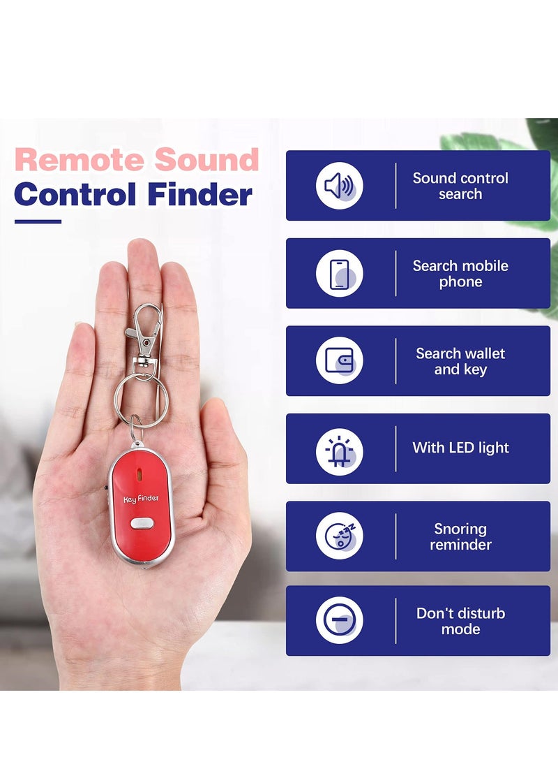 Key Finder, 4 Pieces Key Finder Locator Led Light Remote Sound Control Lost Key Finder with Keychain for Child Elderly Pet Luggage