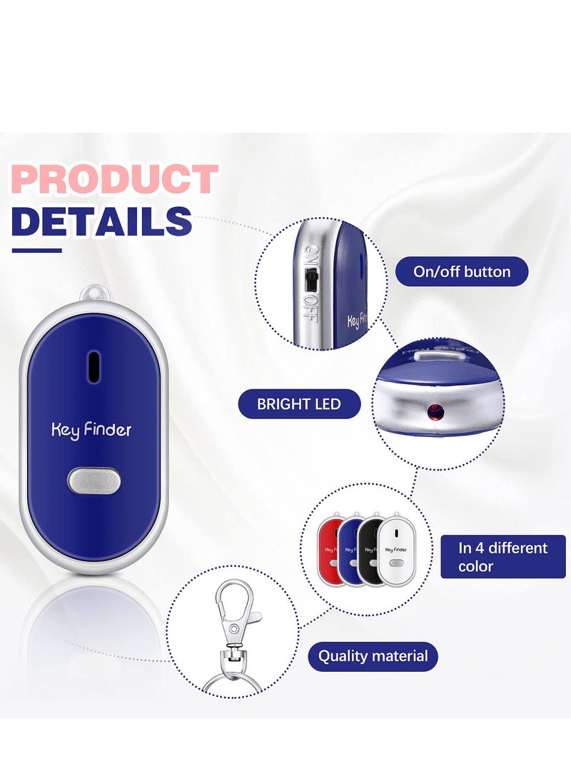 Key Finder, 4 Pieces Key Finder Locator Led Light Remote Sound Control Lost Key Finder with Keychain for Child Elderly Pet Luggage