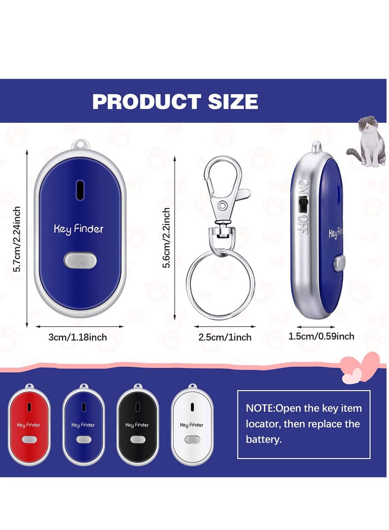 Key Finder, 4 Pieces Key Finder Locator Led Light Remote Sound Control Lost Key Finder with Keychain for Child Elderly Pet Luggage