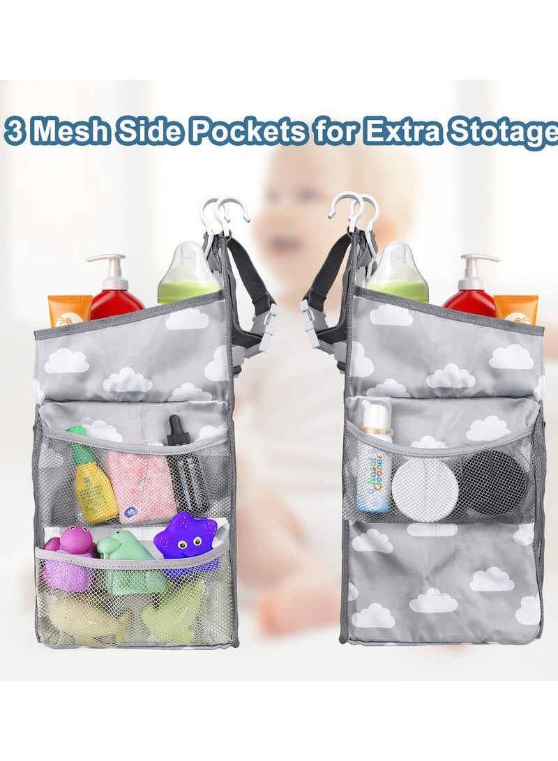 Hanging Diaper Storage Rack, Diaper Rack Stacker, for Changing Diapers In Baby Beds for Girls and Boys, Can Hold Baby Shower Gifts, Bedside Storage Bag