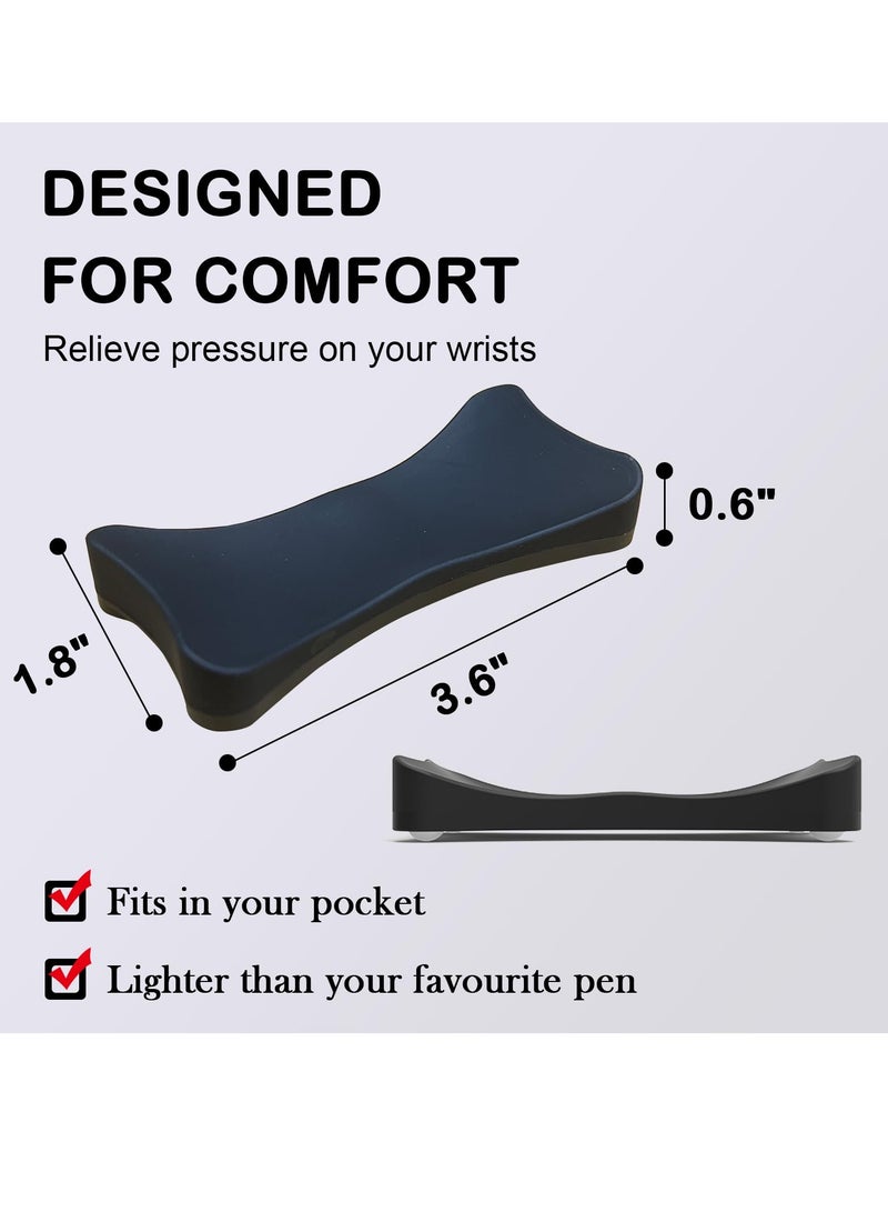 Ergonomic Gliding Palm Rest, Sliding Wrist Pad with 4 Scroll Wheels, Moves with Mouse, Carpal Tunnel Relief, Typing Support for Computer, Laptop, Mac, Lightweight Office Aid