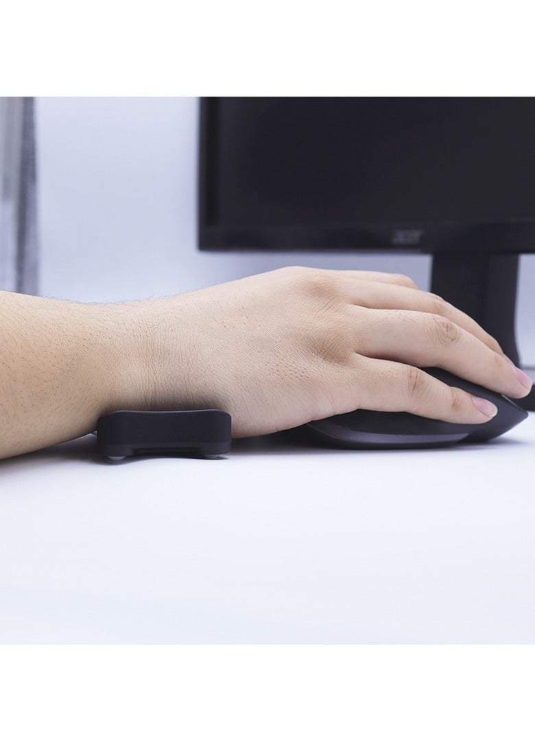 Ergonomic Gliding Palm Rest, Sliding Wrist Pad with 4 Scroll Wheels, Moves with Mouse, Carpal Tunnel Relief, Typing Support for Computer, Laptop, Mac, Lightweight Office Aid
