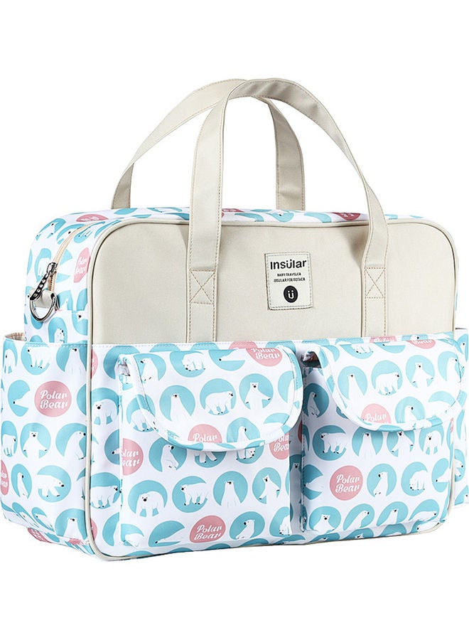 Polar Bear Printed Baby Diaper Handbag