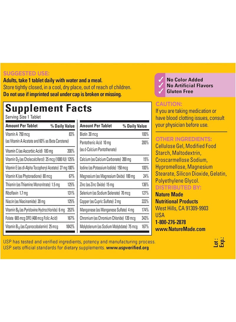 Women'S Multivitamin 50+ Tablets 90 Count For Daily Nutritional Support