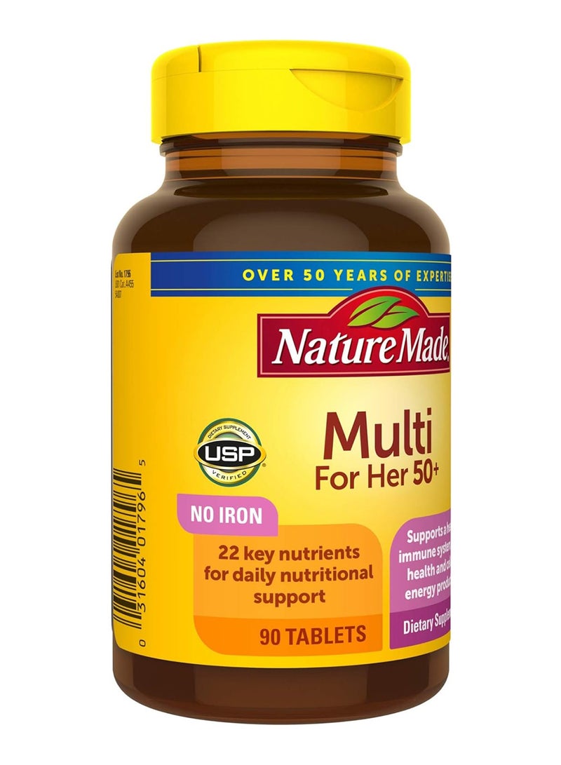 Women'S Multivitamin 50+ Tablets 90 Count For Daily Nutritional Support