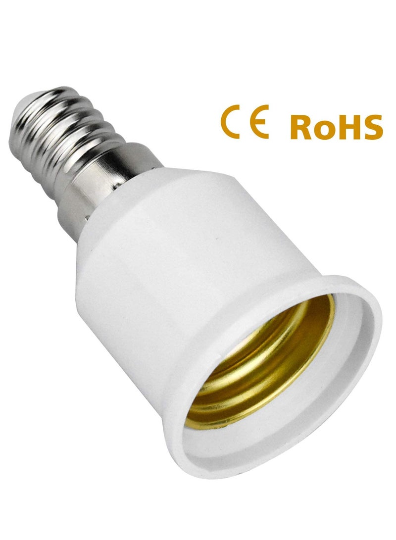10 Pack E14 to E27 Adapter Light Bulb Base Converters Lamp Fitting Converter Holder Lamp Base Adapter for Led Bulbs and Incandescent Bulbs and CFL Bulbs