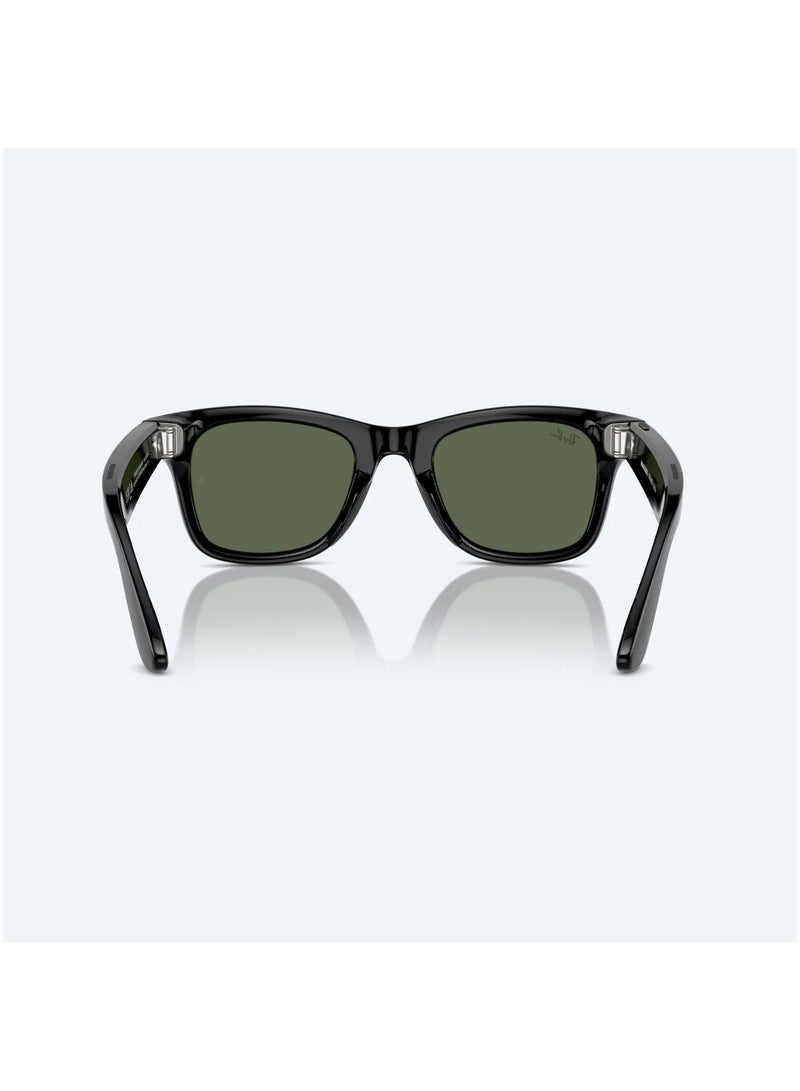 Ray Ban Wayfarer RW4006 Shiny Black Frames With G15 Green Classic Lenses Direct To Social 12MP Camera Open Ear Audio Five-Mic System AI Voice Control