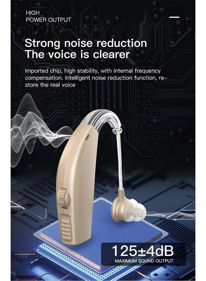 Hearing Aids for Senior, Rechargeable Hearing Aids with Noise Cancelling,Upgraded Hearing Amplifier for Hearing Loss Personal Sound Assist Devices with Volume Control,Black color 1pcs