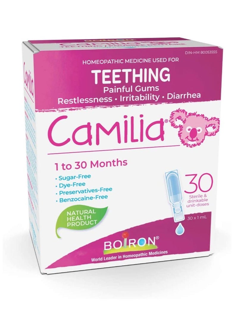 Camilia Baby Teething Relief Medicine 30 Unit/Doses 1 ml Each